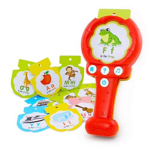 BEST LEARNING Shake & Learn Alphabet - Educational Toy for Babies Toddlers 6-12 Months and up with Interactive Cards | Ideal 1 2 3 Year Old Gift | First Boy and Girl Birthday Gift Ideas