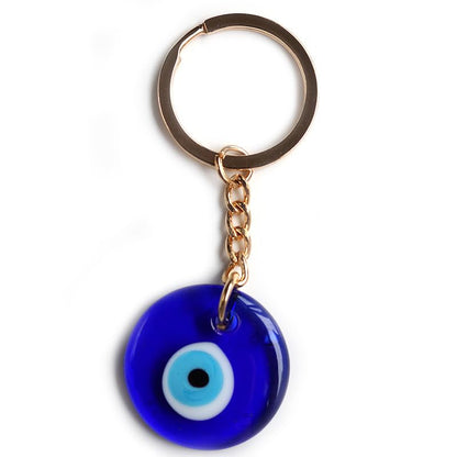 FORUBUS Evil Eye Keyring For Women Men Protection Amulet Keepsake, Turkish Eye Hamsa Hand Key Chains Bring Luck Jewelry - color: B Gold