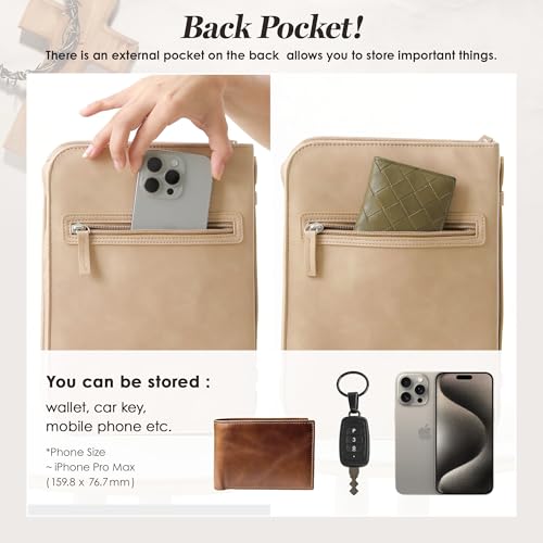 Leather Bible Cover for Women, Floral Bible Case with Handle, Light Brown | Bible Study, Church, Journaling & Travel - color: Light Brown