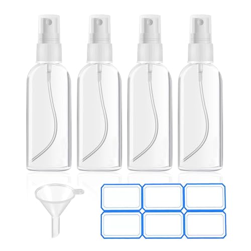 DTDNZKN 4 Pack 1 Oz (30ml) Mini Spray Bottles Clear Travel Size - size: 30ml