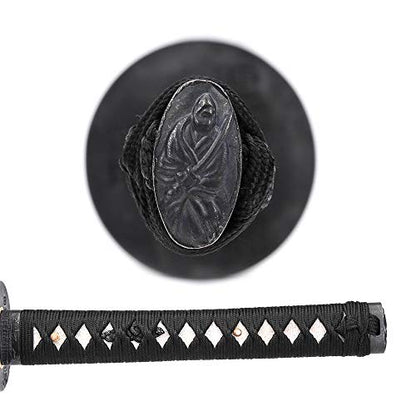 siwode Katana Handmade Full Tang Sharp, Alloy Tsuba Japanese Samurai Sword High Carbon Steel 1060,T10 1095, 40-Inch - color: fan