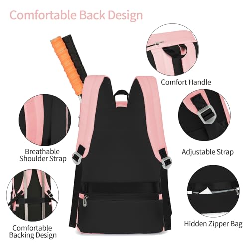 gym duffel bag backpack wrestling bag with shoe compartment 4 kinds of back method waterproof sports walking laptop - color: D-pink