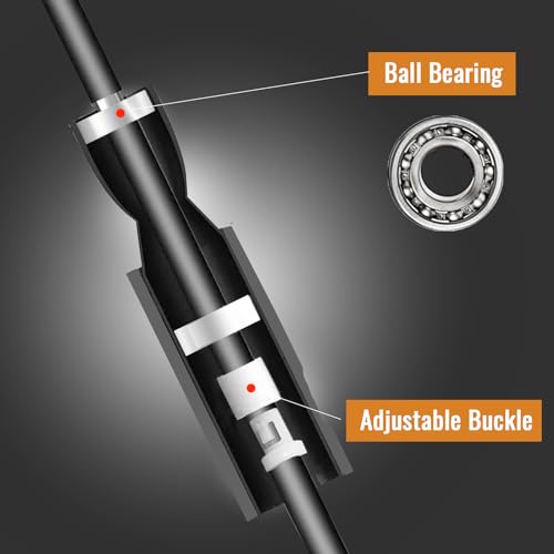 9.8 feet Adjustable Tangle-Free jumping rope exercise fitness home adult professional fat burning for fitness and weight loss - color: black