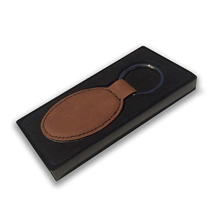 LaserGram Oval Keychain, Allah 1, Personalized Engraving Included (Dark Brown) - color: Dark Brown