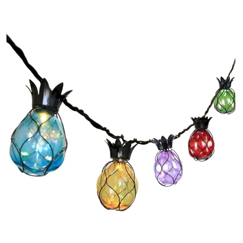 Vigdur Pineapple String Lights - Outdoor Patio Lights Plug in with 10 Pineapple Bulbs Connectable, Indoor String Light for Bedroom Bistro Tiki Decor(10FT - color: Pineapple