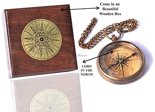 Trust in The Lord With All Your Heart - Proverbs 3:5-6 Quote Engraved Compass With Wooden Box, Greeting Card, Gift Compass, Graduation Day Gifts 2024 for Women Men Boys Girls - style: #1 Trust in The Lord Compass -Proverbs 3: 5-6