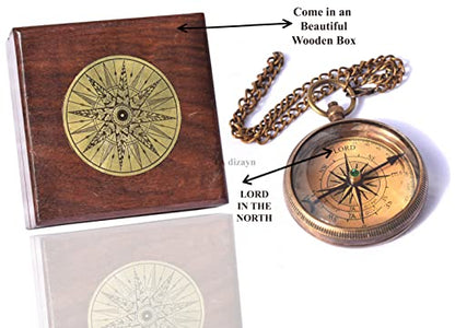 Trust in The Lord With All Your Heart - Proverbs 3:5-6 Quote Engraved Compass With Wooden Box, Greeting Card, Gift Compass, Graduation Day Gifts 2024 for Women Men Boys Girls - style: #1 Trust in The Lord Compass -Proverbs 3: 5-6