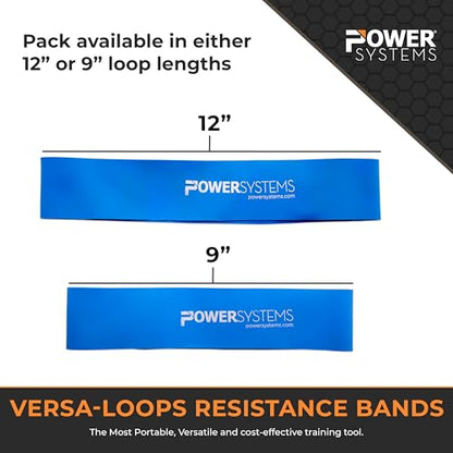 Power Systems Versa Loops Commercial Grade Resistance Bands 10 Pack Color Coded Exercise Loop Bands for Strength Training Physical Therapy Home Gym - style: Medium