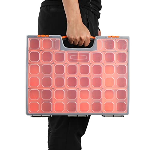 2PCS Multi-Purpose Toolbox, Professional Organizer with 22 Bin Compartments, Box Organizer for Hardware, Screws, Bolts, Nuts, Nails, Tools, Arts - size: 2 PCS Multi-Purpose Toolbox