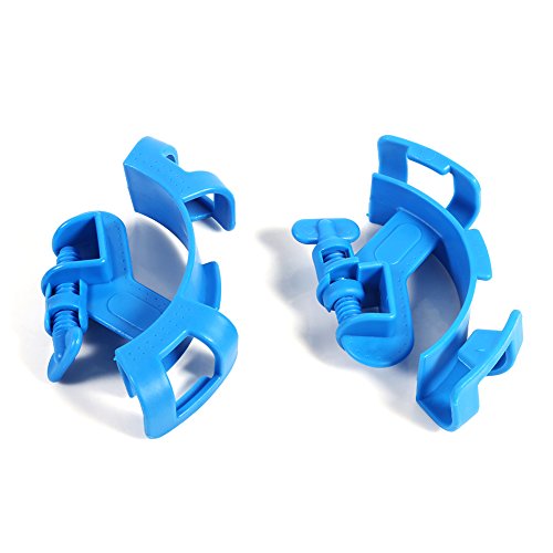 Fish Tank Aquarium Hose Holder, Plastic Filter Pipe Clip, Blue 5 Pcs - Durable Material, Stable Grip, Easy Mounting for Aquarium Cleaning
