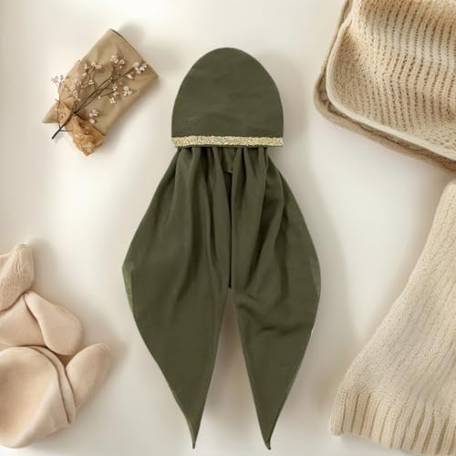 Instant Hijab for Women: Hijab Scarf, Hijabs for Women Muslim, Muslim Head Scarf, Easy Slip on - color: Army Green