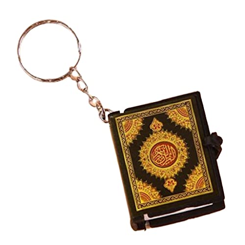 Generic Retro Small Ark Pendant Keychain The Koran Muslim Bag Decor Charms, Black, 3.5x4cm