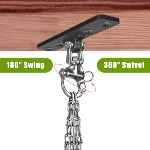 Dolibest Heavy Bag Hanger,Wall Ceiling Mount Hook 360° Rotation Wood Beam Holder Body Weight Strength Training Systems, Aerial Yoga Swing & Hammock, Resistance Band for Wooden Sets