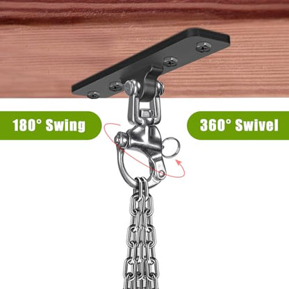 Dolibest Heavy Bag Hanger,Wall Ceiling Mount Hook 360° Rotation Wood Beam Holder Body Weight Strength Training Systems, Aerial Yoga Swing & Hammock, Resistance Band for Wooden Sets