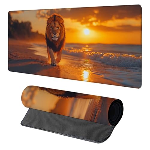 Sunset Gaming Mouse Pad, Mouse Pad 40x20in, Large Desk Mat with Non-Slip Rubber Base, Office Desk Accessories, Large Extended Gaming Keyboard Mat, Big Mousepad for Computer Gamer Office, Orange A-9973 - size: 40 x 20 x 0.1