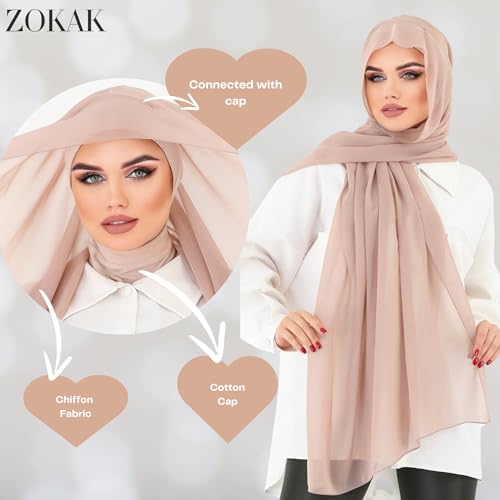 Instant Chiffon Hijab, Ready to wear hijab, modal wrap, Abaya, modern Instant Scarf, Soft breathable scarf - color: S4 Light Lilac