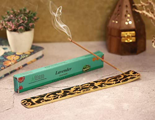Bless-International Traditional-Handmade-Burner Wooden-Incense-Stick-Holder Ash-Catcher-Stand for-Aromatherapy-Meditation-Yoga (Beautiful Mind) 10 Inches, Pack of 2 - color: Beautiful Mind,10 Inch, size: Two Holders
