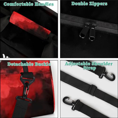 Personalized Martial Art Bag Duffel Bag for Girls, Custom Taekwondo Karate Bag Overnight Bags for Travel Weekender Practice Traing Red - color: Option 5