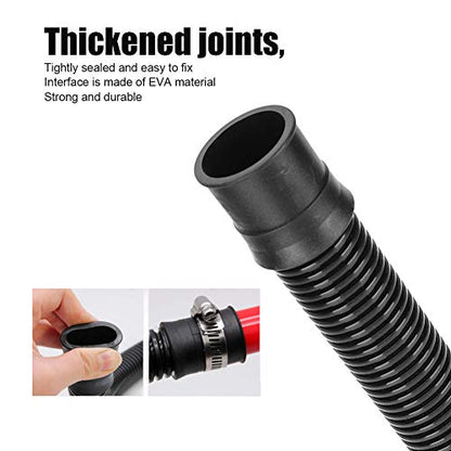 EVA Corrugated Water Hose for Aquarium Fish Tank – Flexible PVC Tubing for Freshwater & Saltwater – 1 inch, 1.3 inch, 1.6 inch Inner Diameter – Black
