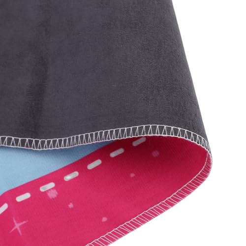 Pssopp Pray Rug for Kids, Thick and Soft Convenient to Carry Not Easy Fade Children Meditation Mat with Tassel Pray Beads Pendant Cylinder for Worship (Pink) - color: Pink