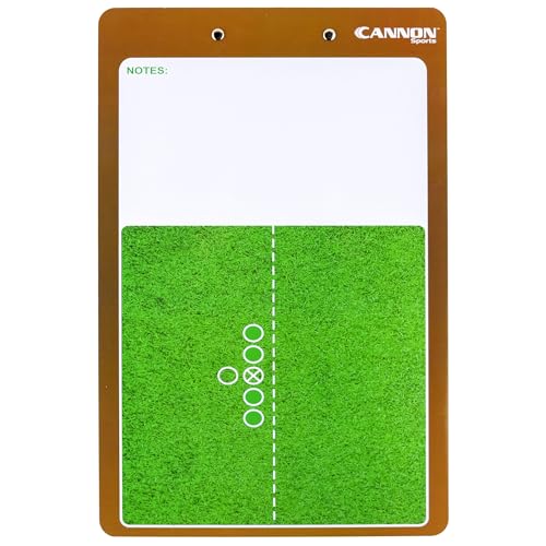 Cannon Sports Dry Erase Coaches Board with Marker - Double-Sided Dry Erase Coaching Board for Baseball, Basketball, Football, Soccer, and Hockey - Perfect for Practices and Games (Football) - style: Football