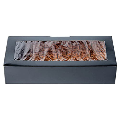 Restaurantware Sakura Vision 8 x 3.5 x 1.8 Inch Sushi Boxes 50 Disposable Take Out Boxes - Built-In Lid Clear Window Black Paper Rectangle Boxes For Sushi Maki Or Sashimi - size: Medium