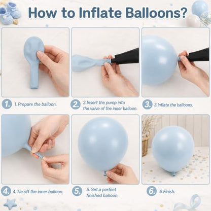 Paready Blue Gold Balloons, 60 Pcs Party Balloons for Boys Graduation - color: Blue Gold