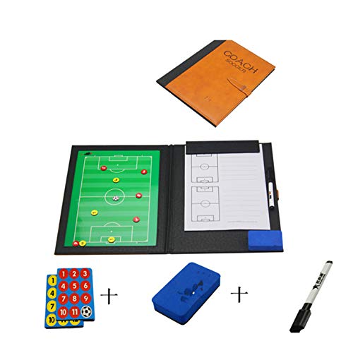 Pure Vie Portable Magnetic Soccer Coaching Board Football Tactics Clipboard | Soccer Strategy Whiteboard for Coaches Training and Matches, Dry Erase Board with Magnet, Pen Football Sport Coach Must Haves - color: 18.9'' X 12.6''
