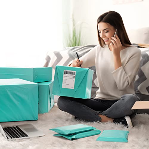 Fuxury Poly Mailers 6x9" 1000 Pcs,Small Shipping Bags Embossed Dots Teal | Strong Adhesive Packaging Mailers Poly Bag,Waterproof Self Seal Mailing Envelopes for Small Business,Boutique &Online Sellers - size: 6x9" 1000pcs