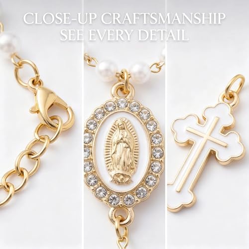 Steering Wheel Charm Cross Car Rosary for Rearview Mirror,Religious Gift - style: C