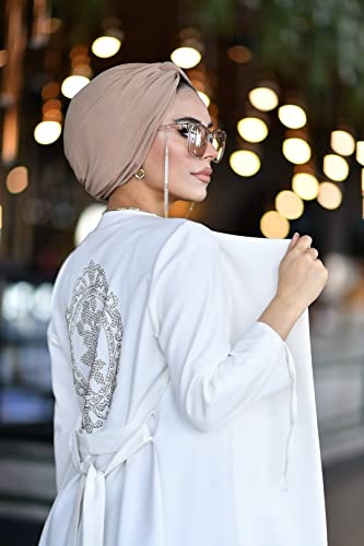 para life Knot Turbans for Women, Breathable Instant Turban|Standard Size Cotton|Pre-tied Scarf, Hijab Cap&Undercap - color: Caramel