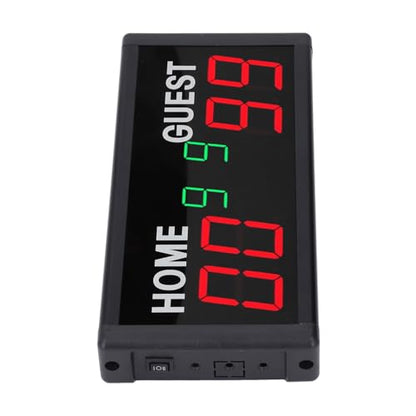 Dpofirs Portable Basketball Scoreboard, Digital Scoreboard, Portable Battery Powered Electronic Scoreboard with Remote for Baseball Tennis Soccer Volleyball Games