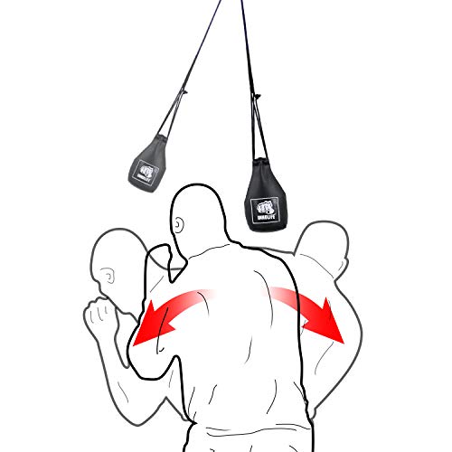 INNOLIFE Boxing Slip Bag, Dodge Hide Speed Bag Maize Ball Leather Ball for Reflex Training, Boxing, Kickboxing, MMA Pendulum Training, Red - style: Black (Without Filler)