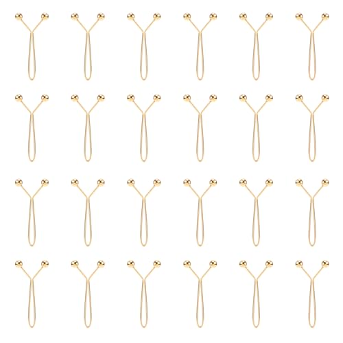 24pcs Hijab Pins for Women, Fashion Exquisite Shawl Scarf Clip Muslim Hijab Clips Safety Brooch Pin Buttons for Women Headscarf Wedding Dress Sweater Jewelry Accessories (Gold) - color: Gold