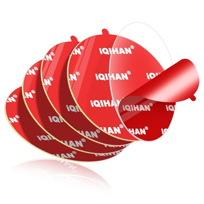 5pcs Sticky Adhesive Pads for Car Phone Mount, 70mm/ 2.76" Double-Sided Heavy Duty Sticker Gel Mounting Tapes Replacement Kit for Suction Cup Dashboard Cell Phone Holder Windshield Dash Cam GPS Base - size: 2.76" / 70mm