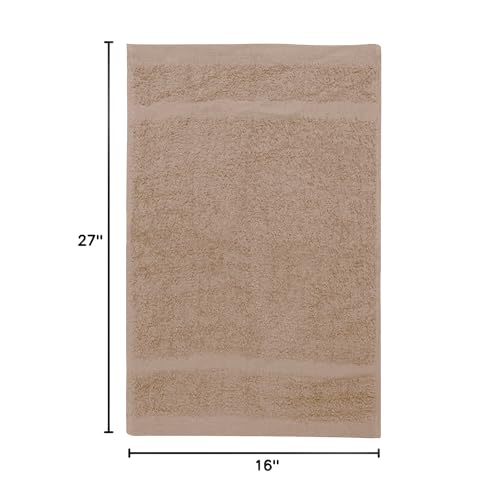 Avalon Towels Salon Towel - Beige Hand Towels Bulk Pack of 24 - 100% Cotton Absorbent Spa, Facial & Gym Towel for Working Out - 16x27 Inches (Not Bleach Proof) - color: Beige