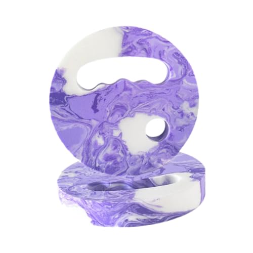 Menolana Water Exercise Discs Pool Resistance, Swim Discs Lightweight Buoyancy EVA Foam Aerobic Equipment for Water Workout Beach Pool - color: Purple White