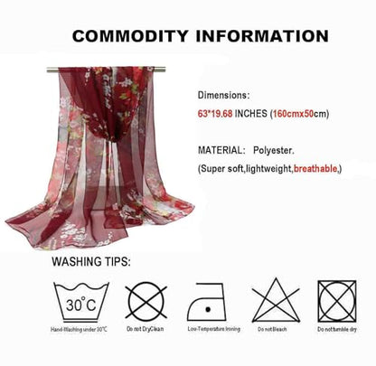 Acotavie Scarfs for Women Lightweight Fashion Scarves Print Floral Pattern Scarf Shawl Wraps - color: A04