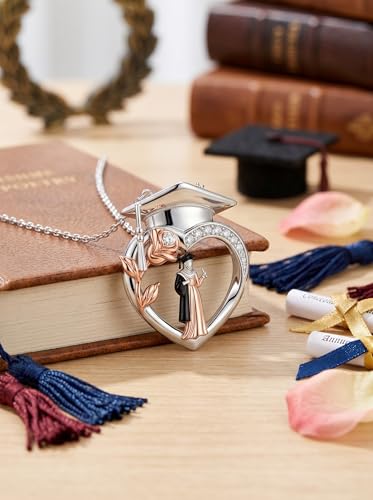 Graduation Gifts for Women 925 Sterling Silver Compass/Graduation/Vet/Cross/Stethoscope Necklace for Women - color: Graduation-Muslim-2