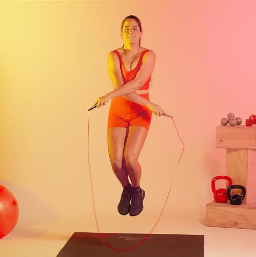 Elite Jumps Freestyle PVC Jump Rope Bundle - Premium Quality Adult Jump Ropes for Fitness - Lightweight Cardio Skipping Jump Rope for Exercise and Training - Unbreakable Grip Tape Handles - color: Turquoise
