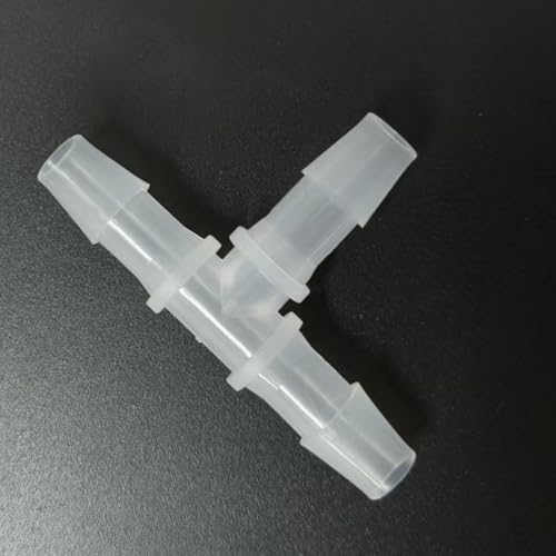 3 Way Tee Connector Equal Barbed T-Fitting 3 Way Hose Barb Adapter for Laboratory Biochemical Analytical Instruments Food Machinery Aquarium Equipment 100pc/pk (7.9mm 5/16'' Cir) - size: 7.9mm 5/16'' Cir