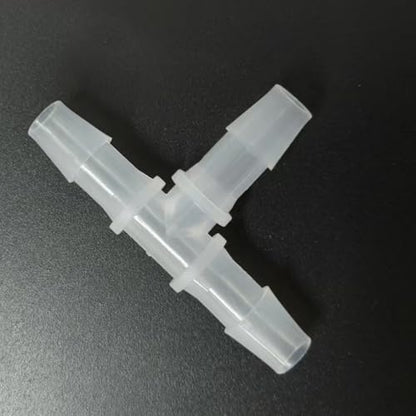 3 Way Tee Connector Equal Barbed T-Fitting 3 Way Hose Barb Adapter for Laboratory Biochemical Analytical Instruments Food Machinery Aquarium Equipment 100pc/pk (7.9mm 5/16'' Cir) - size: 7.9mm 5/16'' Cir