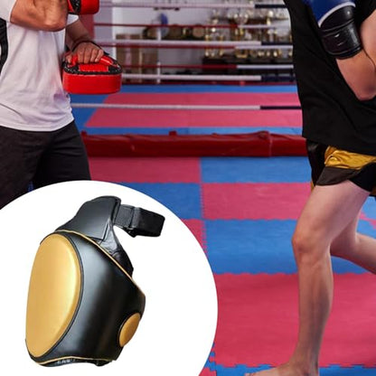 Yiju Kickboxing Thigh Pad Leg Kick Pad Versatile Body Protector Protect Pad for Taekwondo Karate Boxing Coach Trainer Equipment - color: Gold Right