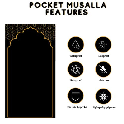 Prayer Mat ibadah Portable Prayer mat for Home and Outdoor use | Pocket Musalla | Muslim Traveller Prayer Rug | Waterproof mat | Islamic Gift | Eid Gift | Muslim Gift | Limited Edition Palestine