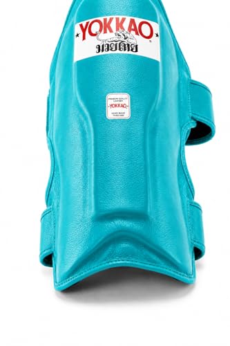 YOKKAO Matrix Muay Thai Kickboxing MMA Shin Guards with Knee Guards - color: Tiffany, size: Medium