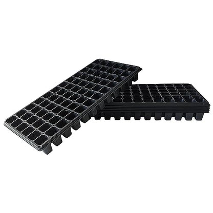 RooTrimmer Deep 72 Cell Seedling Trays, Thick Durable 72 Cell Plug Tray Big Cell Seed Trays for 1020 Flat Trays Germination (10-Pack, 21.25"×11", 2.36" Height, High) - color: Black, size: 72 Cells-Deep-10P