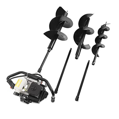 Auger Post Hole Digger, Gas Powered Earth Post Hole Digger Post Holes Earth Digger Petrol Drill Borer Bulb Planting Drill Fence Hole Maker Machine (72CC 4.1HP 3KW) - size: 72CC 4.1HP 3KW
