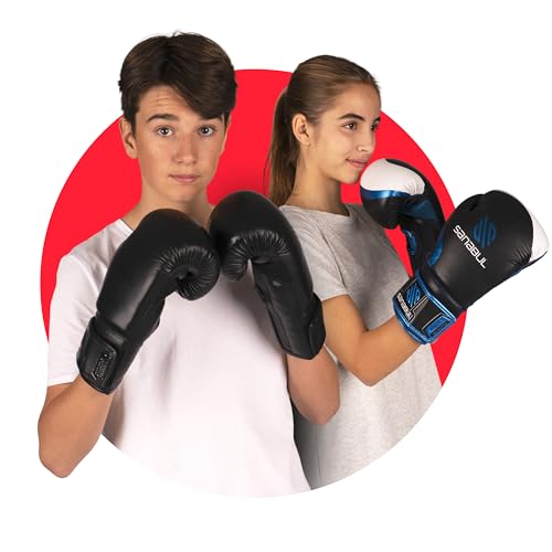 Sanabul Essential Gel Boxing Gloves for Men & Women, Kickboxing MMA, Muay Thai Gloves and Heavy Bag Training Punching & Sparring - color: Black/Red, size: 8 oz