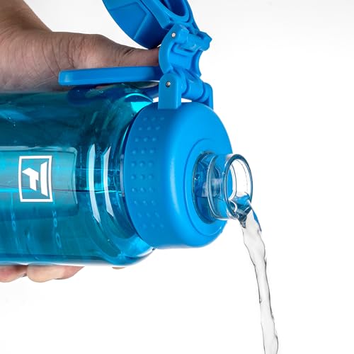 Fanhaw 32 oz Clear BPA-Free Tritan Water Bottle with Fast-Flow Spout Lid, BPA-Free & Leak-Proof Wide-Mouth Reusable Bottle for Gym, School & Office, Back to School Essentials (Classic Blue) - color: Classic Blue