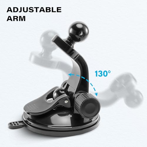 2 PCS Adjustable GPS Car Mount for Garmin Nuvi Dezl Drive Drivesmart Zumo Driveassist DriveLuxe StreetPilot RV, Replacement Suction Cup GPS Dash Ball Mount Dashboard Windshield Car Holder
